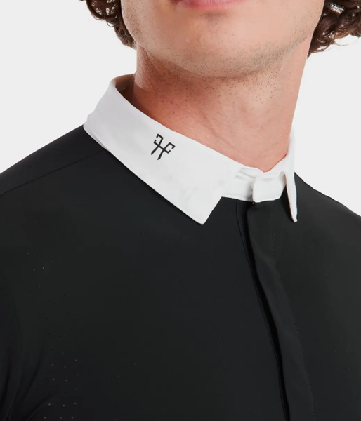 POLO T-SHIRT SS MEN AEROLIGHT HORSE PILOT BLACK